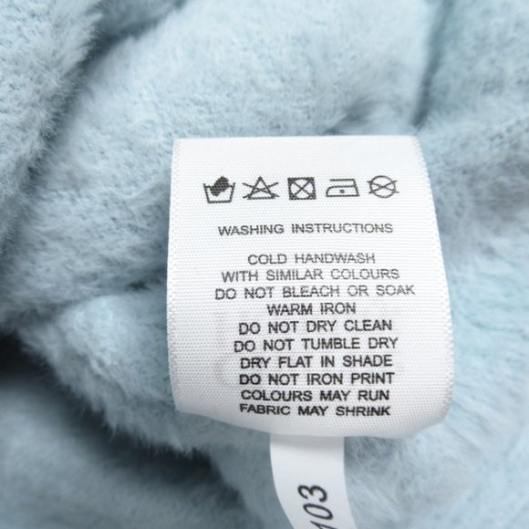 Anthropologie Charlie Holiday Miena Eyelash Cardigan Soft Sky Blue XS - Picture 7 of 8